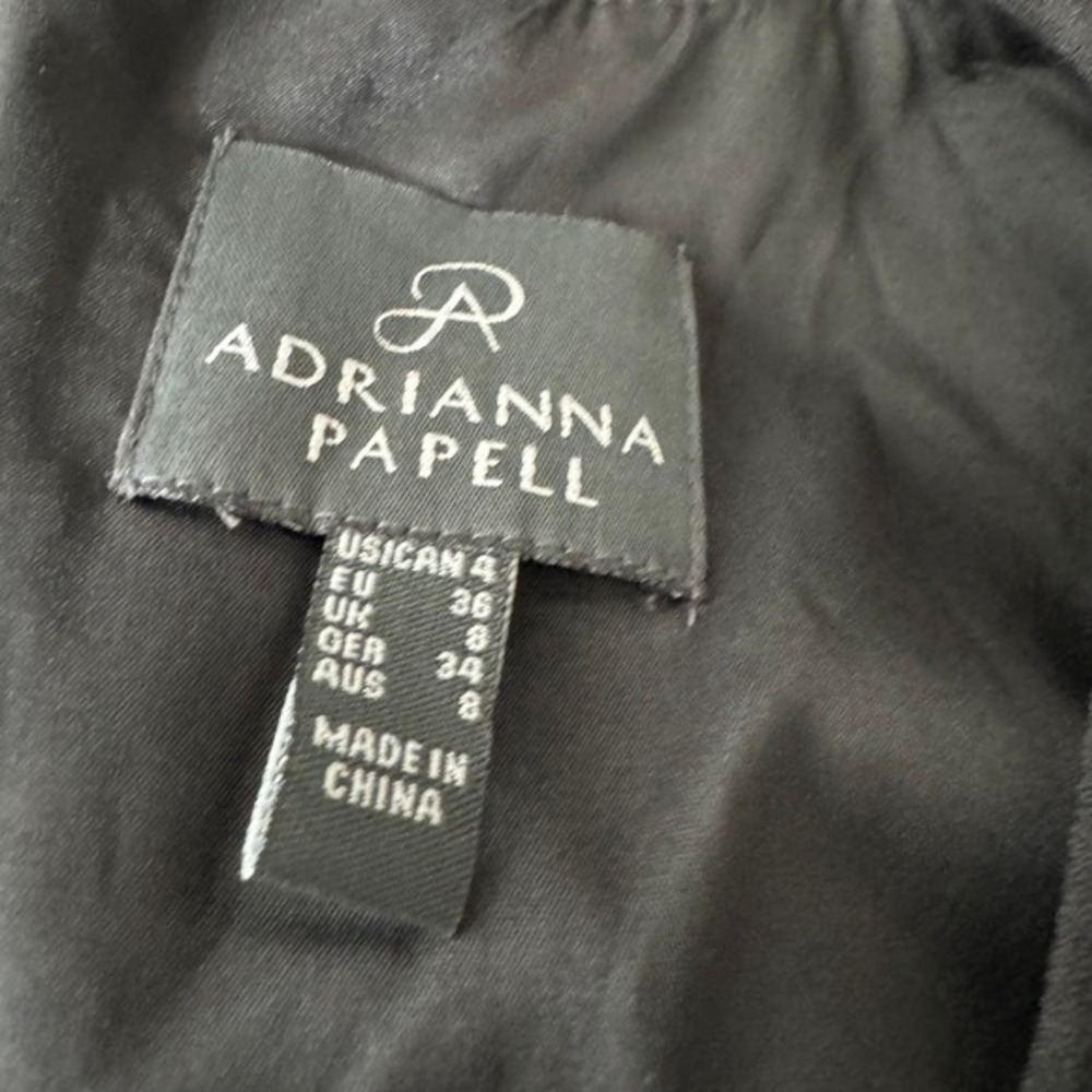 Adrianna Papell Lace Overlay Block Black Sleeveless Sheath Dress Size 4 NWT‎ - Picture 7 of 8